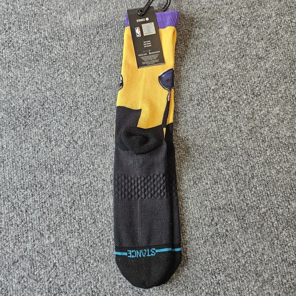 Stance X NBA LeBron James Lakers Crew Socks Size Large Mens 9-13‎ Basketball